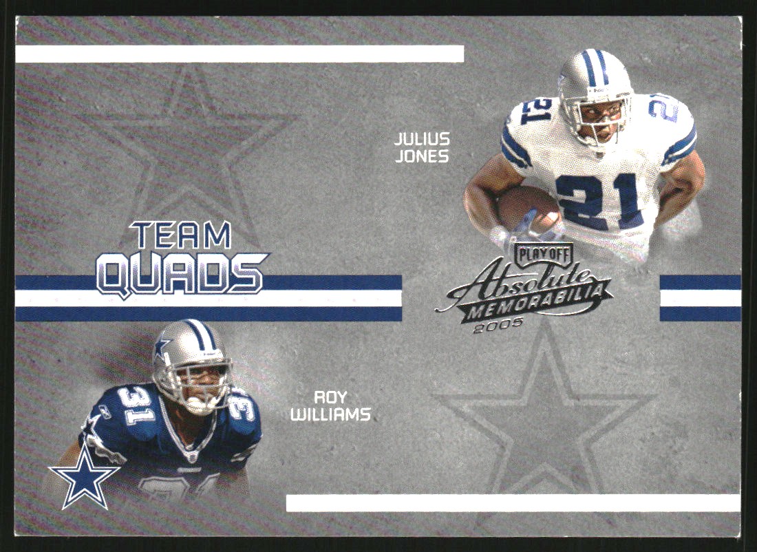 2005 Absolute Memorabilia Team Quads #3 Julius Jones/Roy Williams S ...