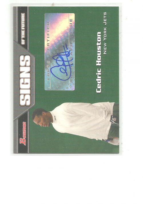 2005 Bowman Signs of the Future Autographs #SFCH Cedric Houston E