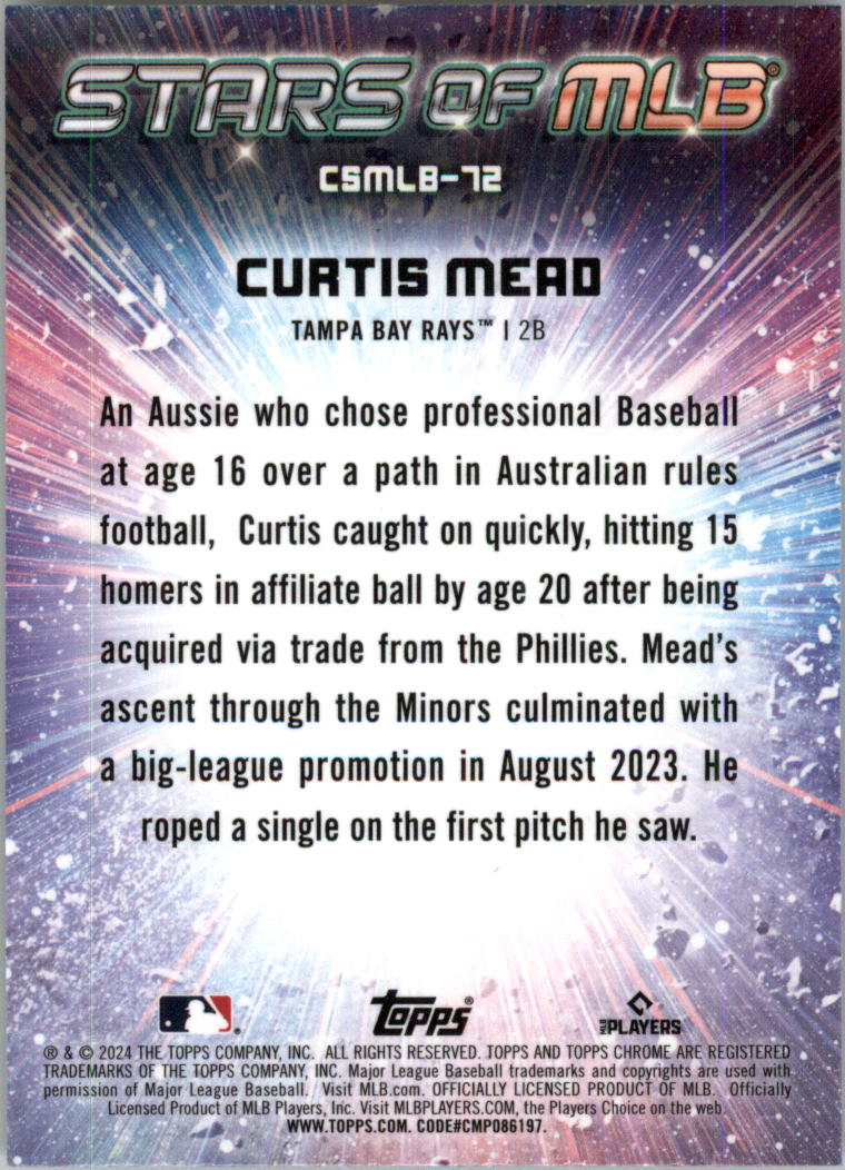 2024 Topps Stars of MLB Chrome Baseball Card Pick (Inserts) - Picture 99 of 113
