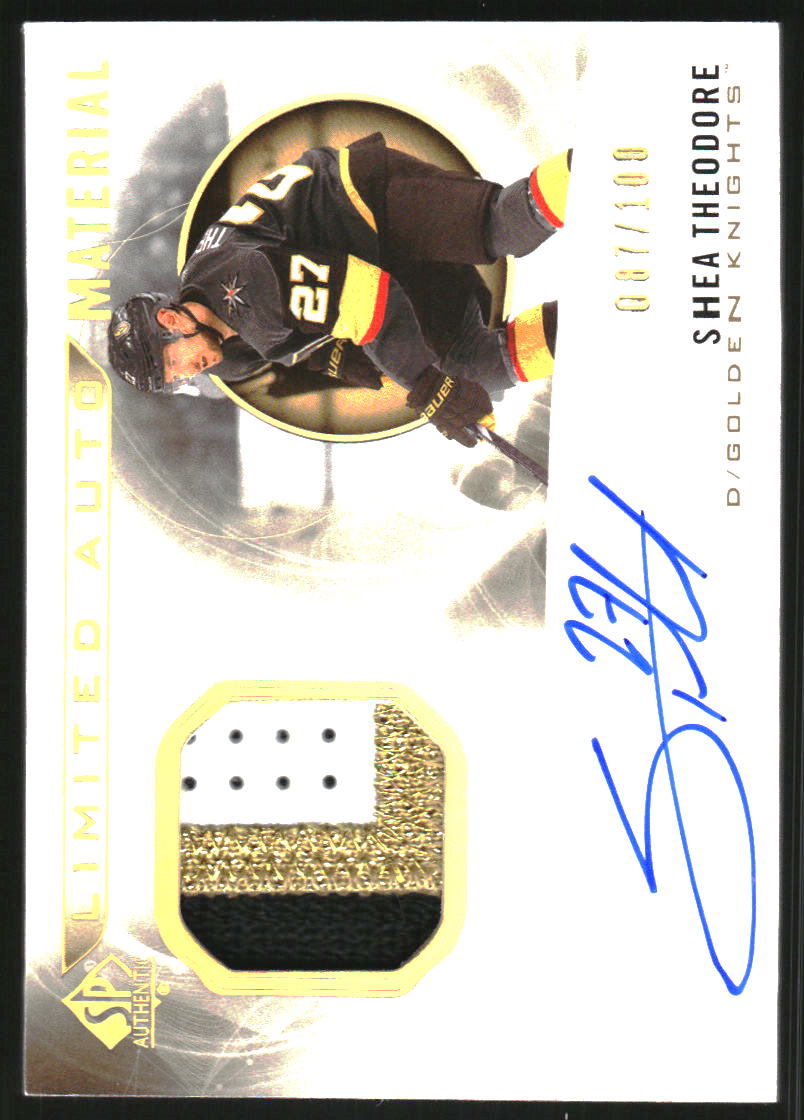 2020-21 SP Authentic Limited Patch Autographs #LAMST Shea Theodore Auto Patch /100