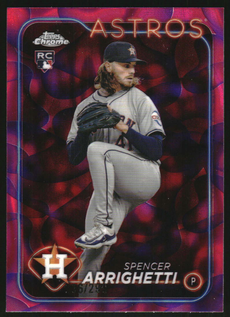 2024 Topps Chrome Update Magenta Purple Lava Lamp Refractors #USC17 Spencer Arrighetti /299