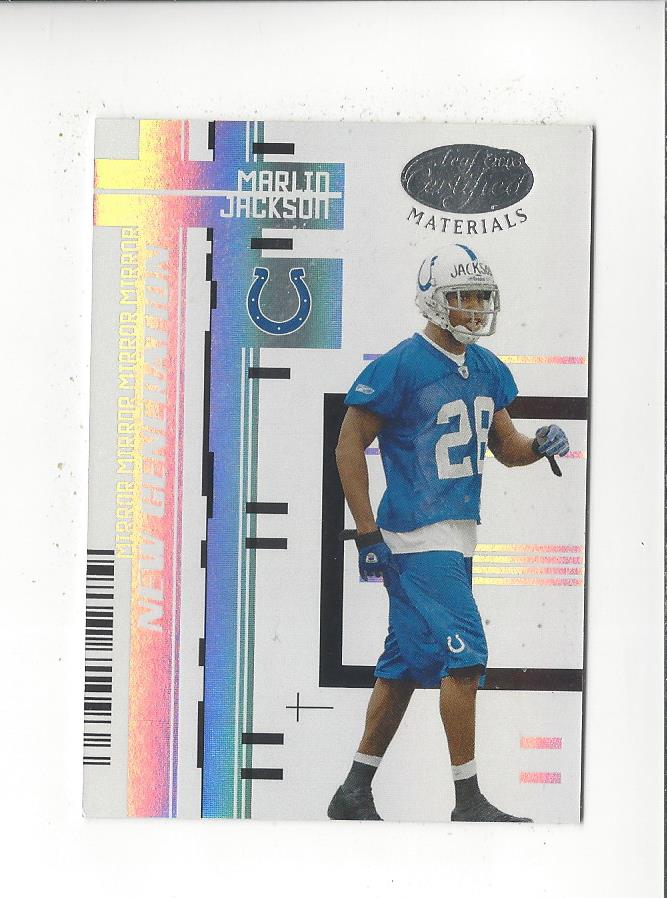 2005 Leaf Certified Materials Mirror White #163 Marlin Jackson