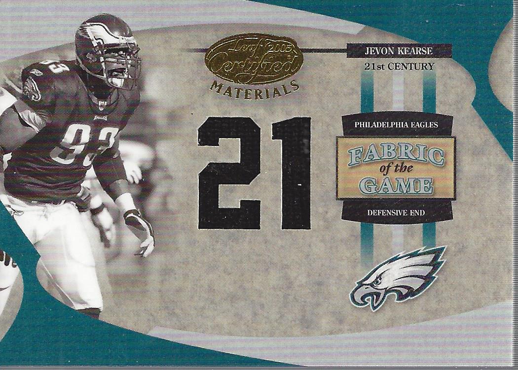 2005 Leaf Certified Materials Fabric of the Game 21st Century #37 Jevon Kearse