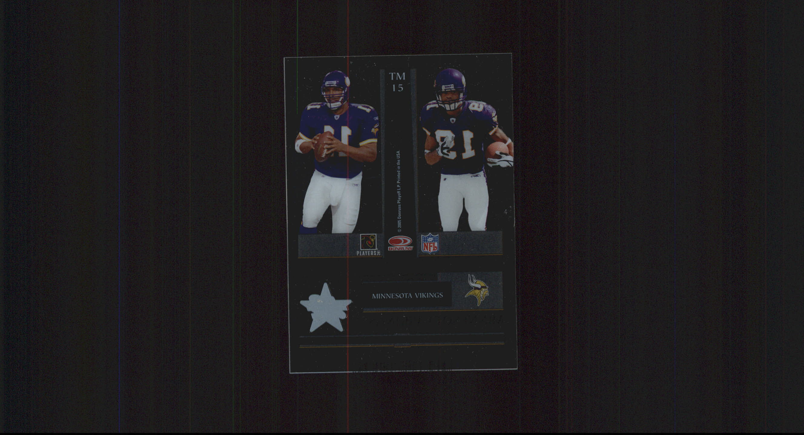 2005 Leaf Rookies and Stars Ticket Masters Gold Championship #TM15 Troy Williamson/Daunte Culpepper back image