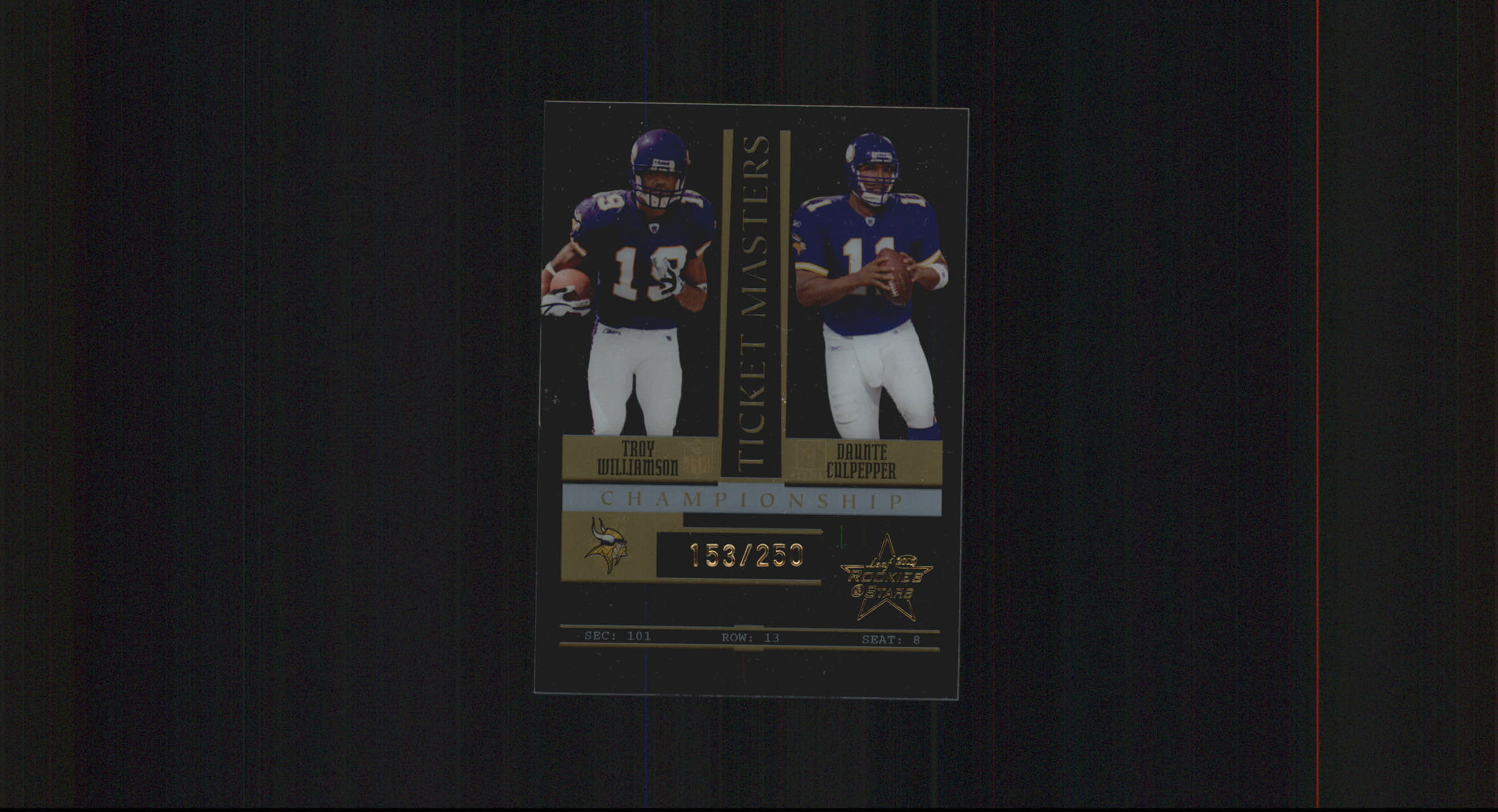 2005 Leaf Rookies and Stars Ticket Masters Gold Championship #TM15 Troy Williamson/Daunte Culpepper