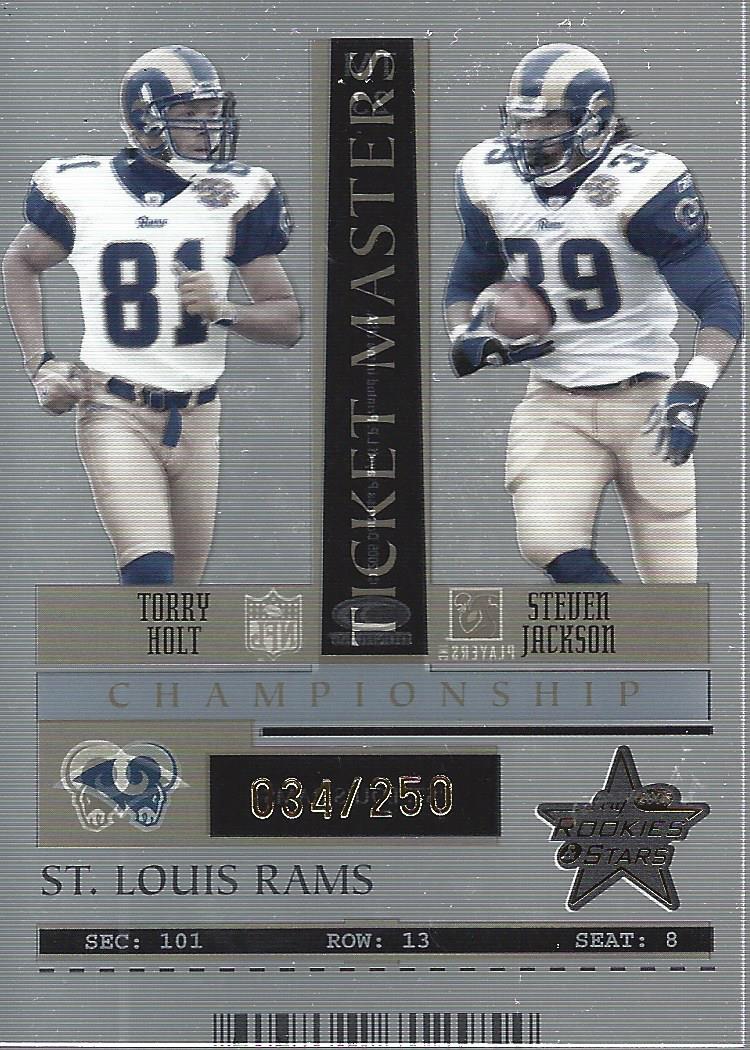 2005 Leaf Rookies and Stars Ticket Masters Gold Championship #TM23 Torry Holt/Steven Jackson