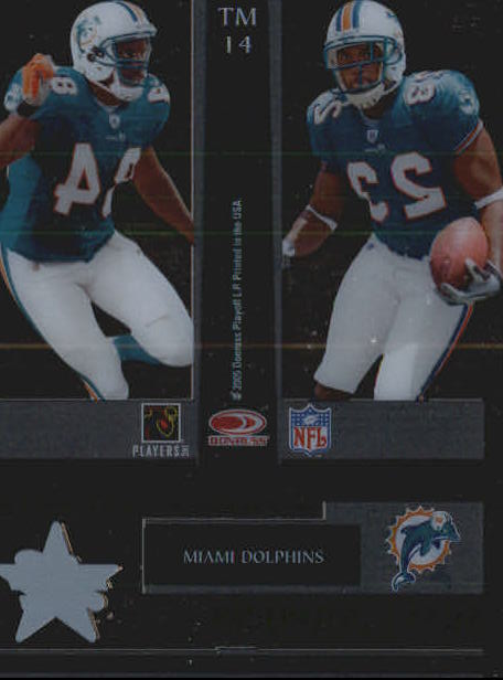 2005 Leaf Rookies and Stars Ticket Masters Silver Season #TM14 Ronnie Brown/Chris Chambers back image