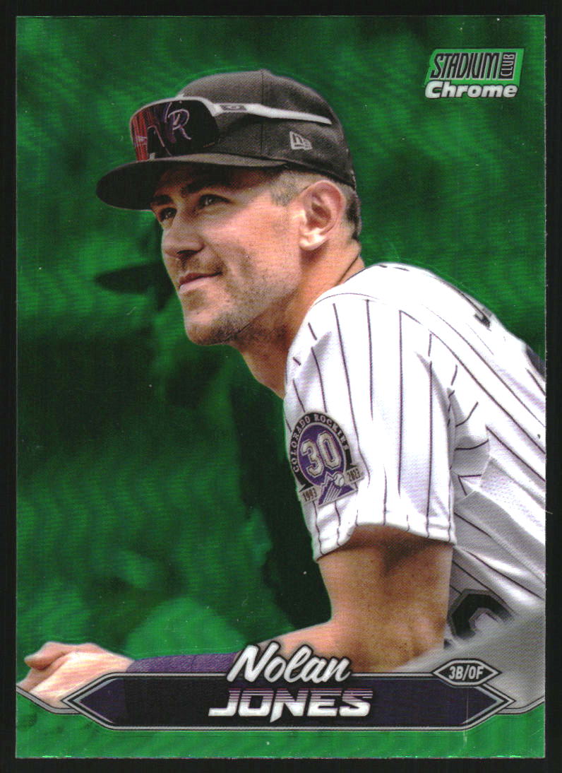 2024 Stadium Club Chrome Green Refractors #179 Nolan Jones