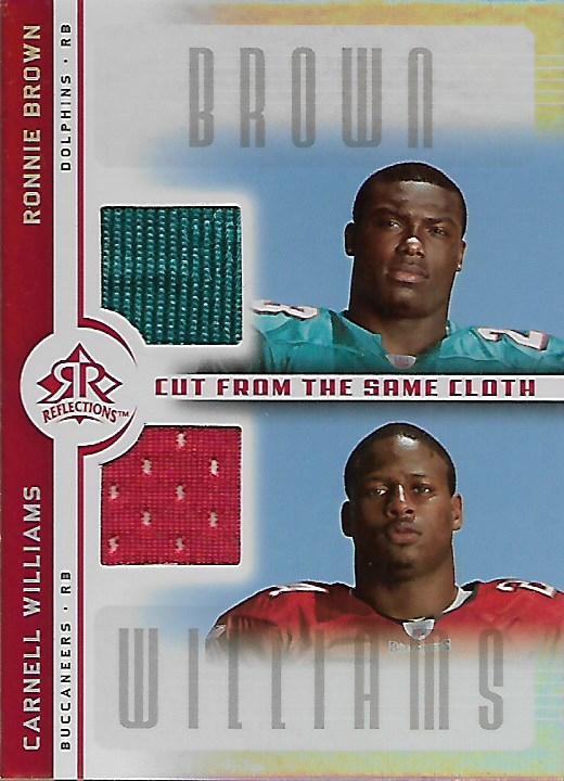2005 Reflections Cut From the Same Cloth Red #CCBW Ronnie Brown/Cadillac Williams