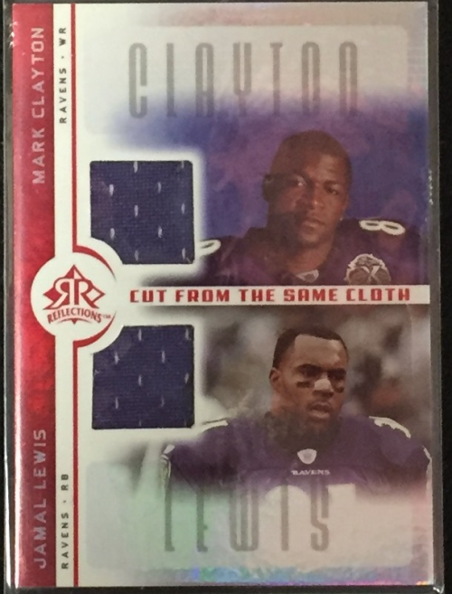 2005 Reflections Cut From the Same Cloth Red #CCCJ Mark Clayton/Jamal Lewis
