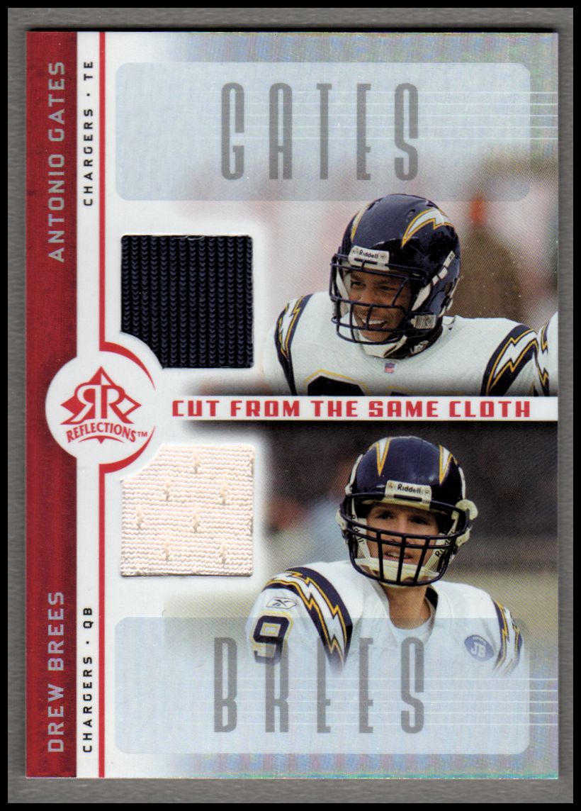 2005 Reflections Cut From the Same Cloth Red #CCGB Antonio Gates/Drew Brees