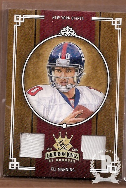 2005 Throwback Threads Gridiron Kings Dual Material Prime #13 Eli Manning
