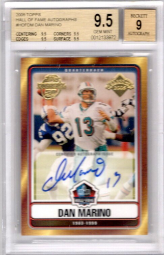 2005 Topps Hall of Fame Autographs #HOFDM Dan Marino - - Autograph