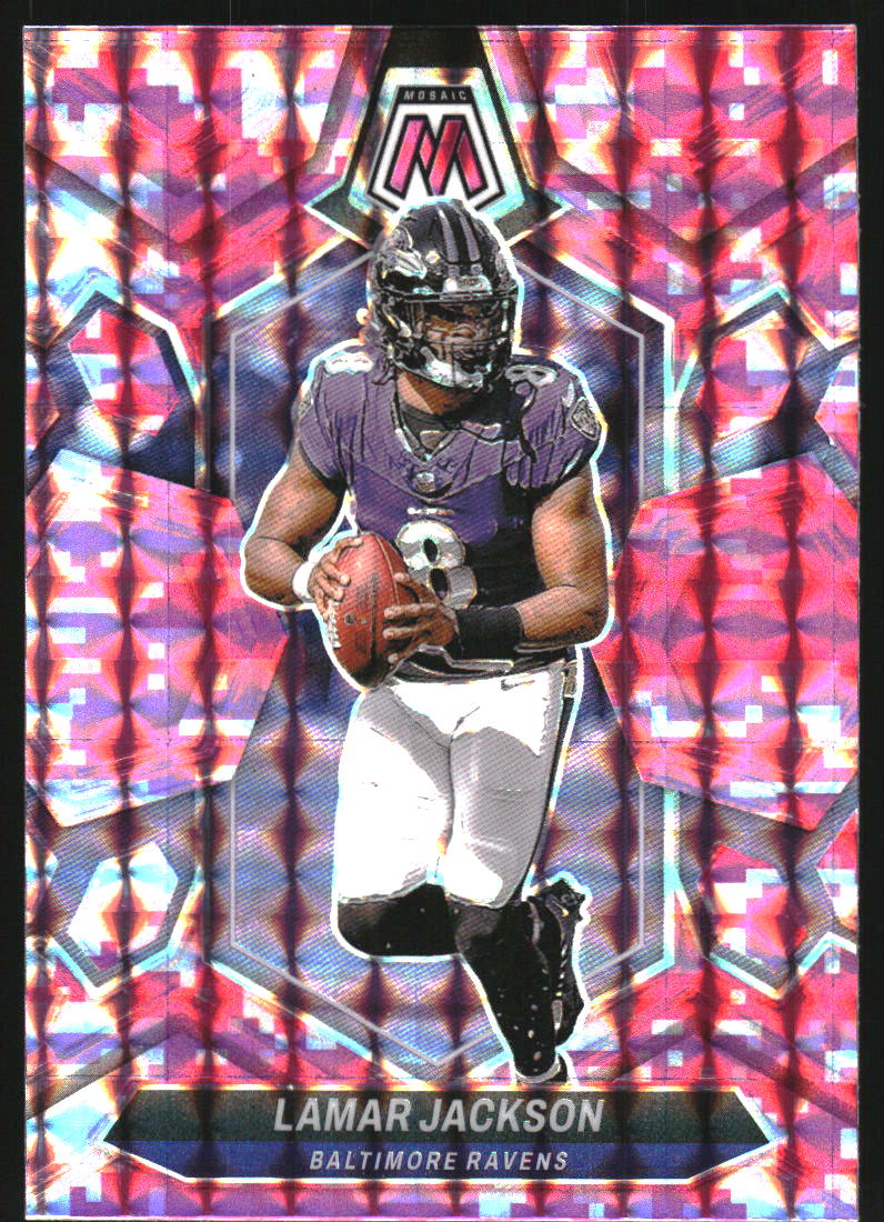 2024 Panini Mosaic Mosaic Camo Pink #15 Lamar Jackson