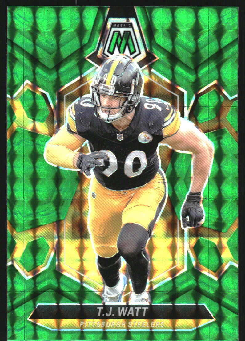 2024 Panini Mosaic Mosaic Green #188 T.J. Watt