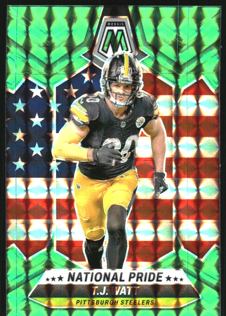 2024 Panini Mosaic Mosaic Green #266 T.J. Watt NP