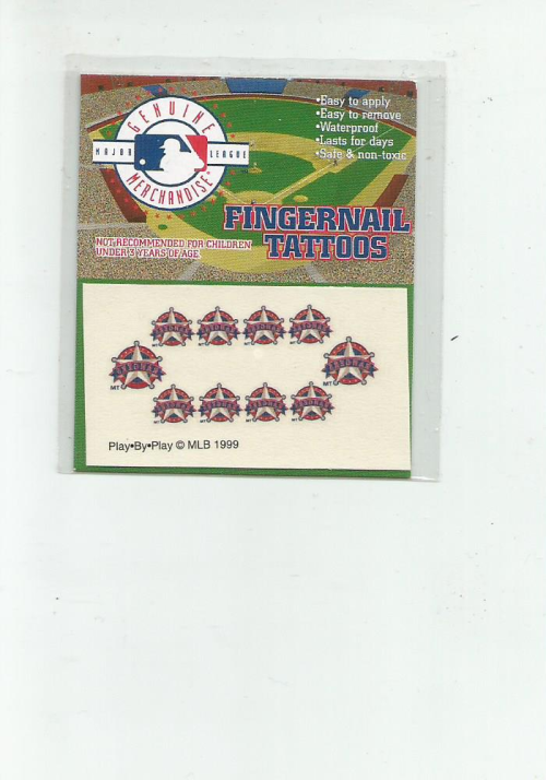 1999 Play-By-Play @MLB Fingernail Tattoos  Rangers