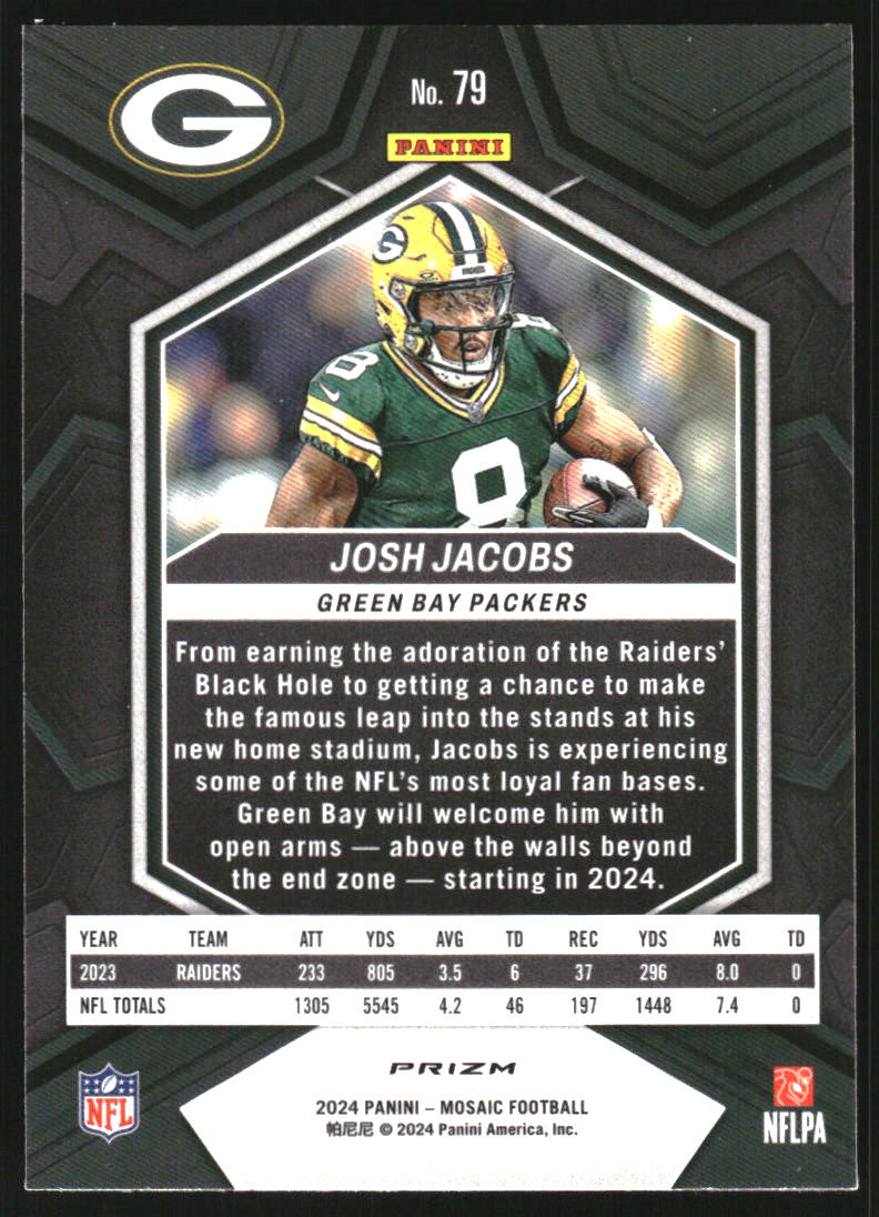 2024 Panini Mosaic Silver #79 Josh Jacobs