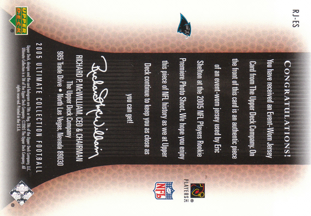 2005 Ultimate Collection (Upper Deck) Football "Parallel and Jersey" Cards - Picture 19 of 19