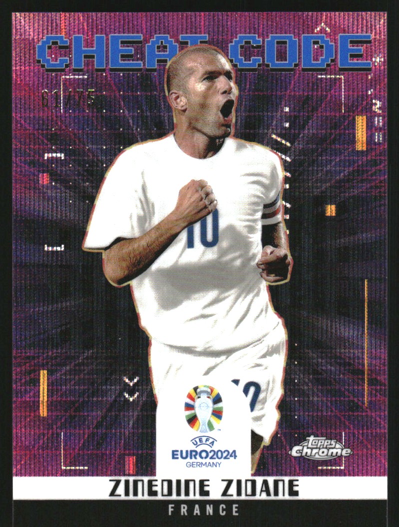 2024 Topps Chrome UEFA Euro Cheat Code Blue Wave Refractors #CC3