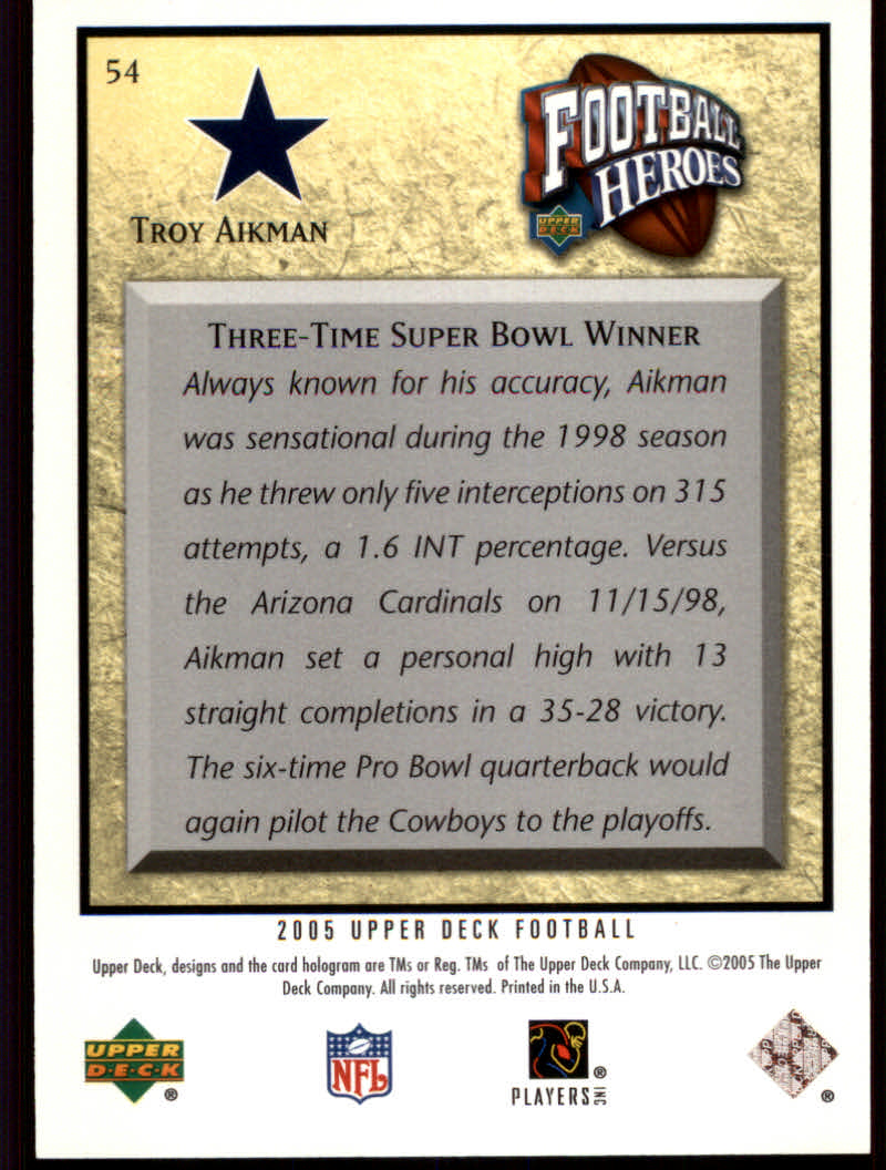 2005 Upper Deck Football "Insert" Cards - Picture 51 of 51