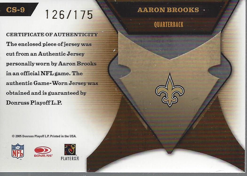 2005 Leaf Certified Materials Certified Skills Jersey #9 Aaron Brooks back image