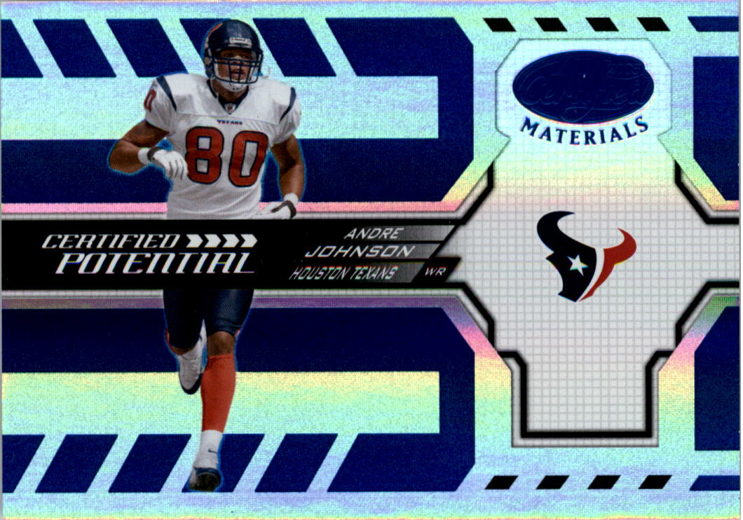 2005 Leaf Certified Materials Certified Potential Blue #14 Andre Johnson