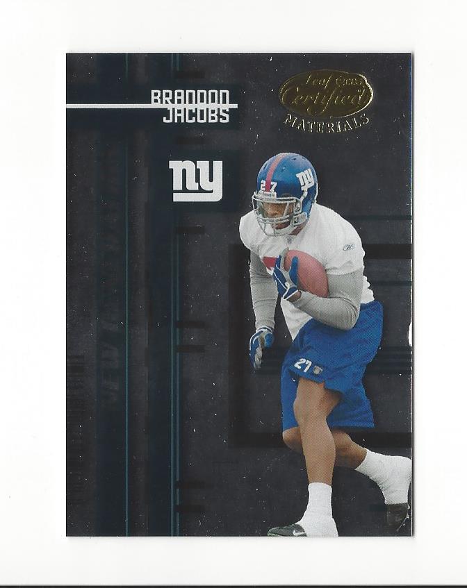 2005 Leaf Certified Materials #172 Brandon Jacobs RC