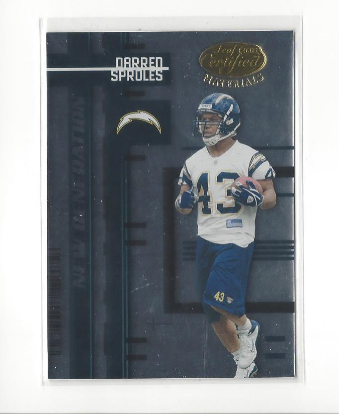 2005 Leaf Certified Materials #176 Darren Sproles RC