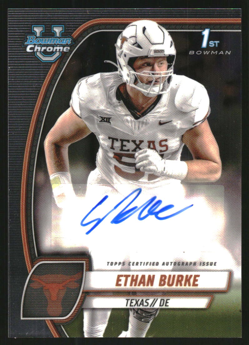 2024 Bowman Chrome University Prospect Autographs #PAEBU Ethan Burke Auto
