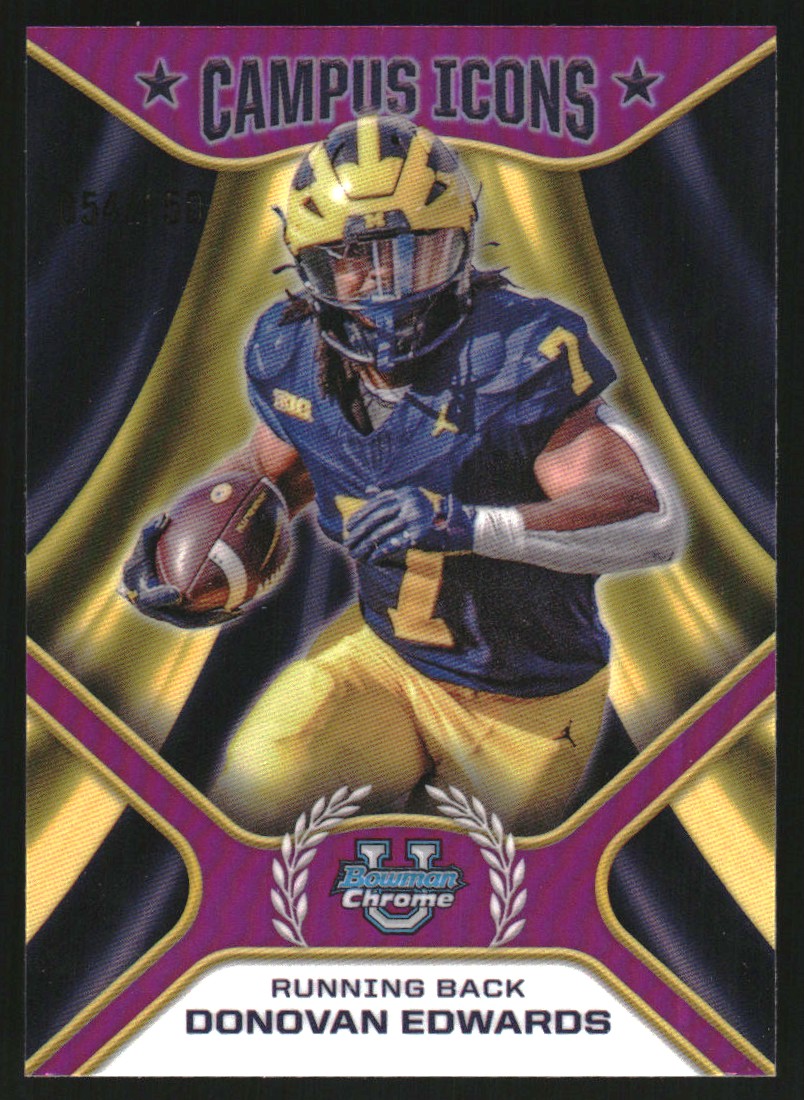 2024 Bowman Chrome University Campus Icons Fuchsia Refractors #CI7 Donovan Edwards