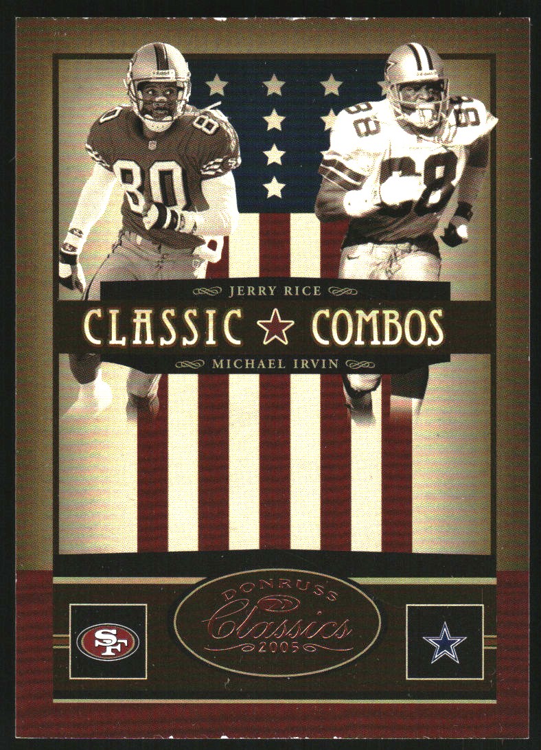 2005 Donruss Classics Classic Combos Bronze #12 Jerry Rice/Michael Irvin