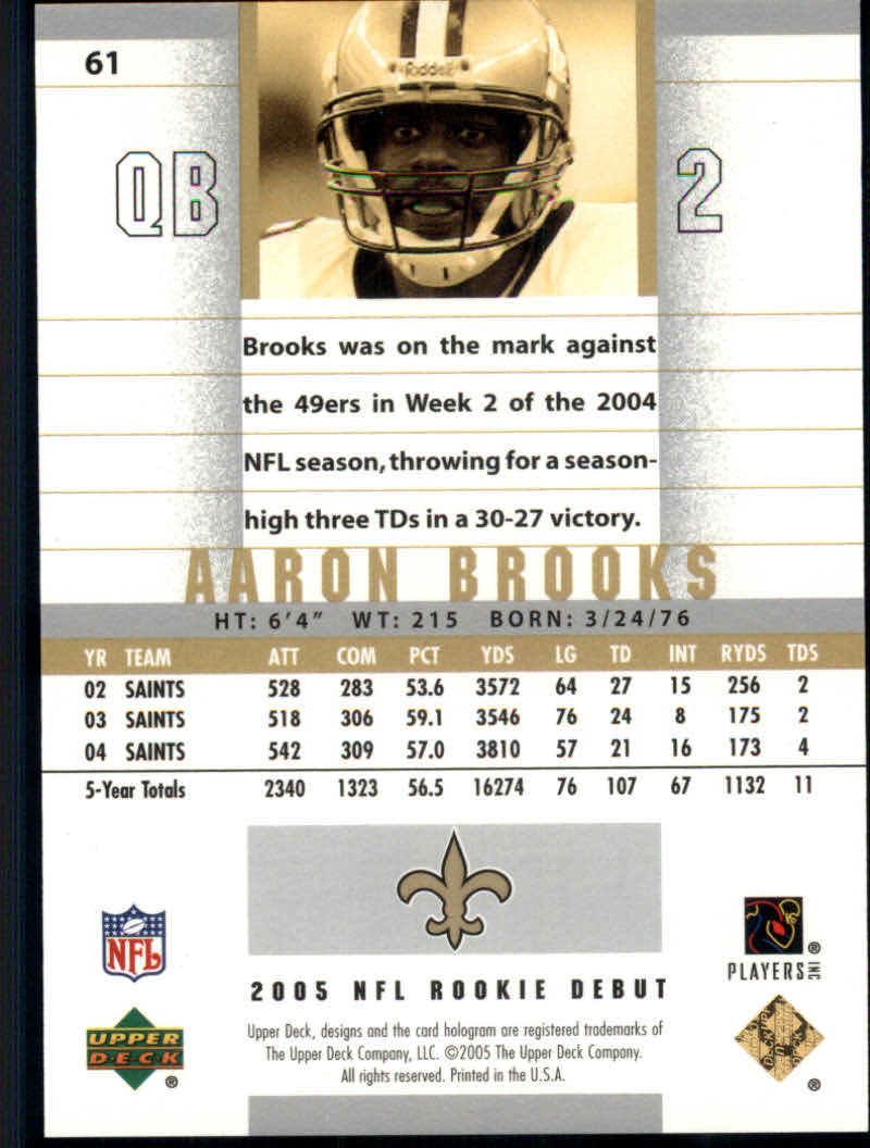 2005 Rookie Debut (Upper Deck) Football "Parallel" Cards - Picture 3 of 9