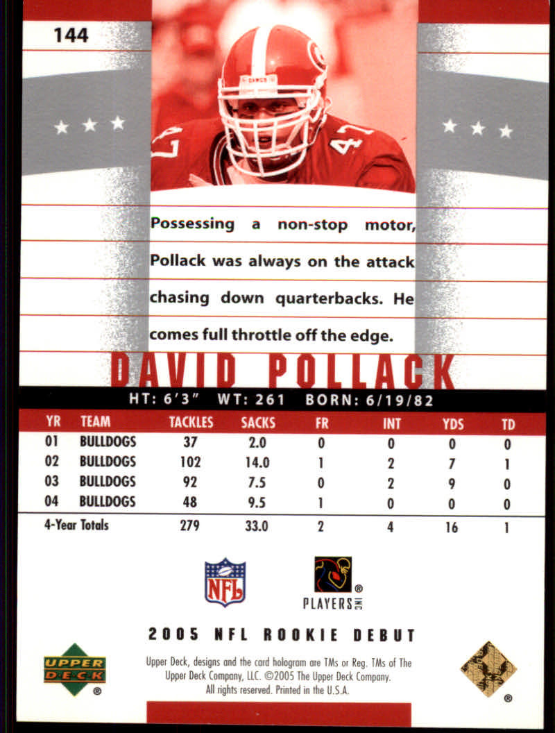 2005 Rookie Debut (Upper Deck) Football "Parallel" Cards - Picture 7 of 9