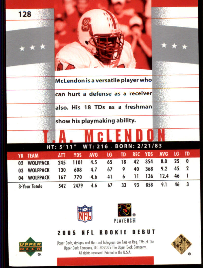 2005 Rookie Debut (Upper Deck) Football "Parallel" Cards - Picture 9 of 9