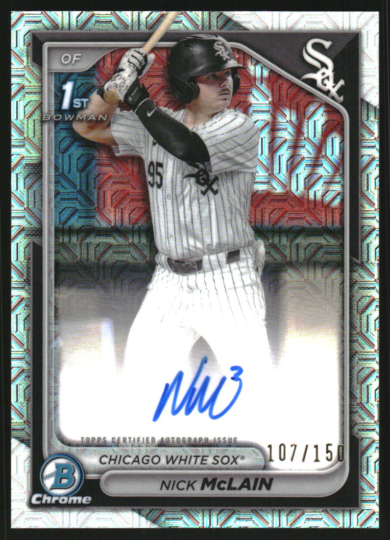 2024 Bowman Chrome Draft Autographs HTA Choice Refractors #CPANM Nick McLain Auto /150