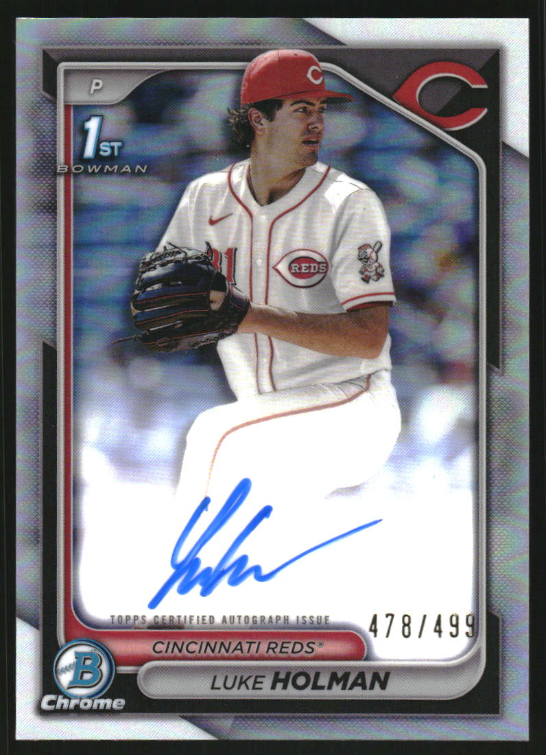 2024 Bowman Chrome Draft Autographs Refractors #CPALH Luke Holman Auto /499