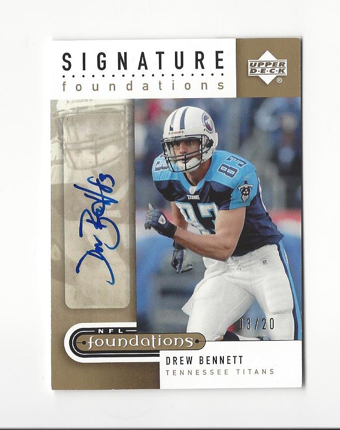 2005 Upper Deck Foundations Signature Foundations Gold #SFDB Drew Bennett