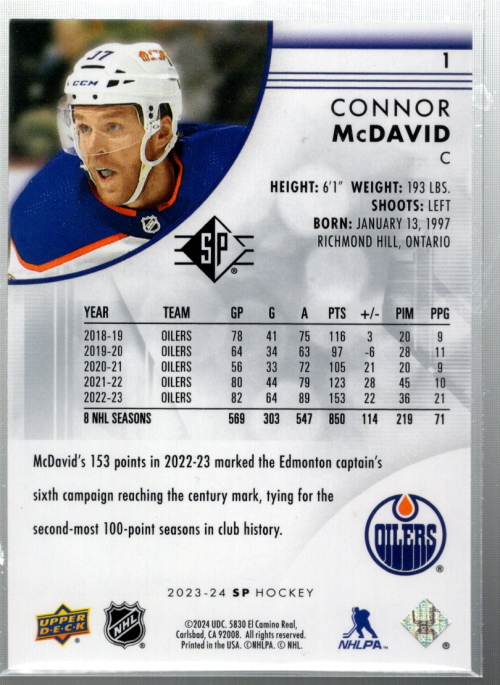 B6774- 2023-24 SP Hockey Cards 1-100 +Blue Rookies -You Pick- 15+ FREE US SHIP - Picture 3 of 45