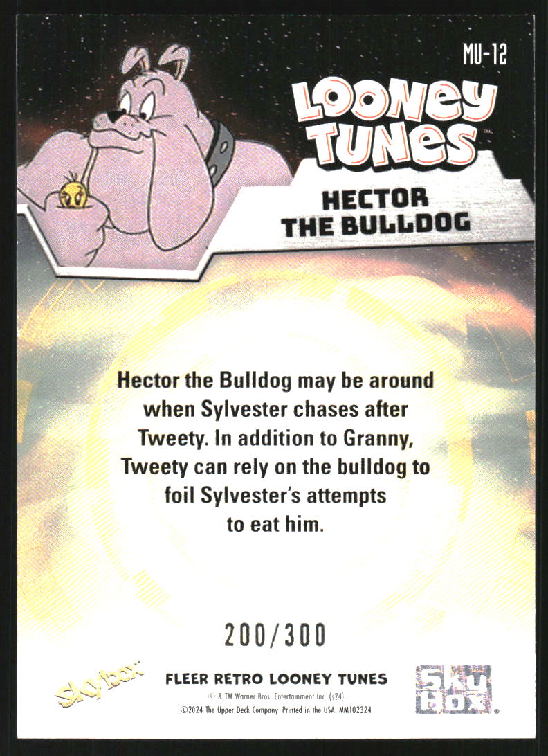 2024 Fleer Retro Looney Tunes Metal Universe Pink FX #MU12 Hector the Bulldog