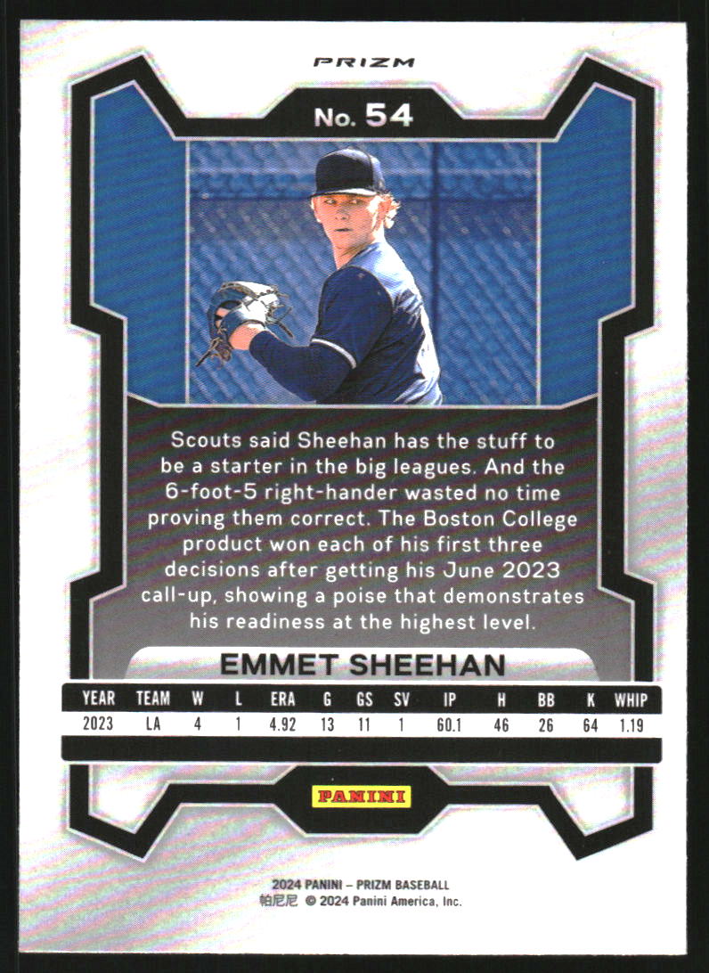 2024 Panini Prizm Prizms Ruby Wave #54 Emmet Sheehan