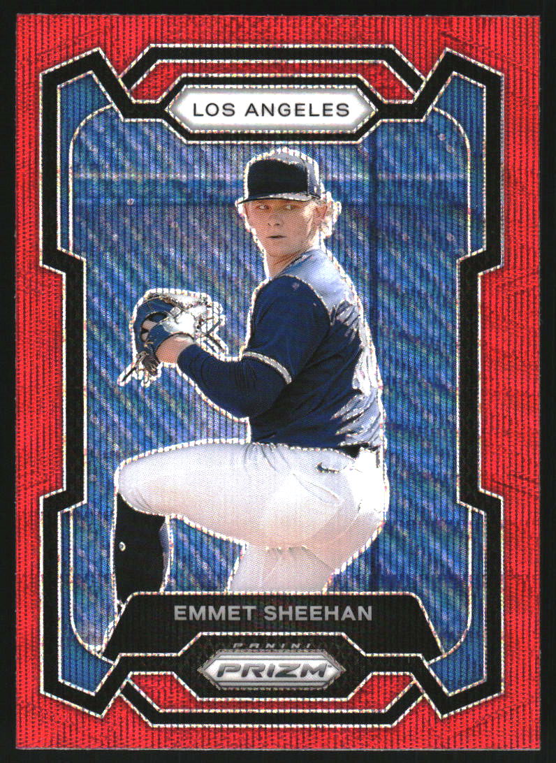 2024 Panini Prizm Prizms Ruby Wave #54 Emmet Sheehan