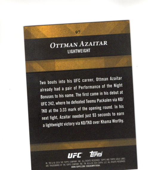 B6524- 2024 Topps Gold Label UFC Assorted Cards -You Pick- 15+ FREE US SHIP - Picture 11 of 41