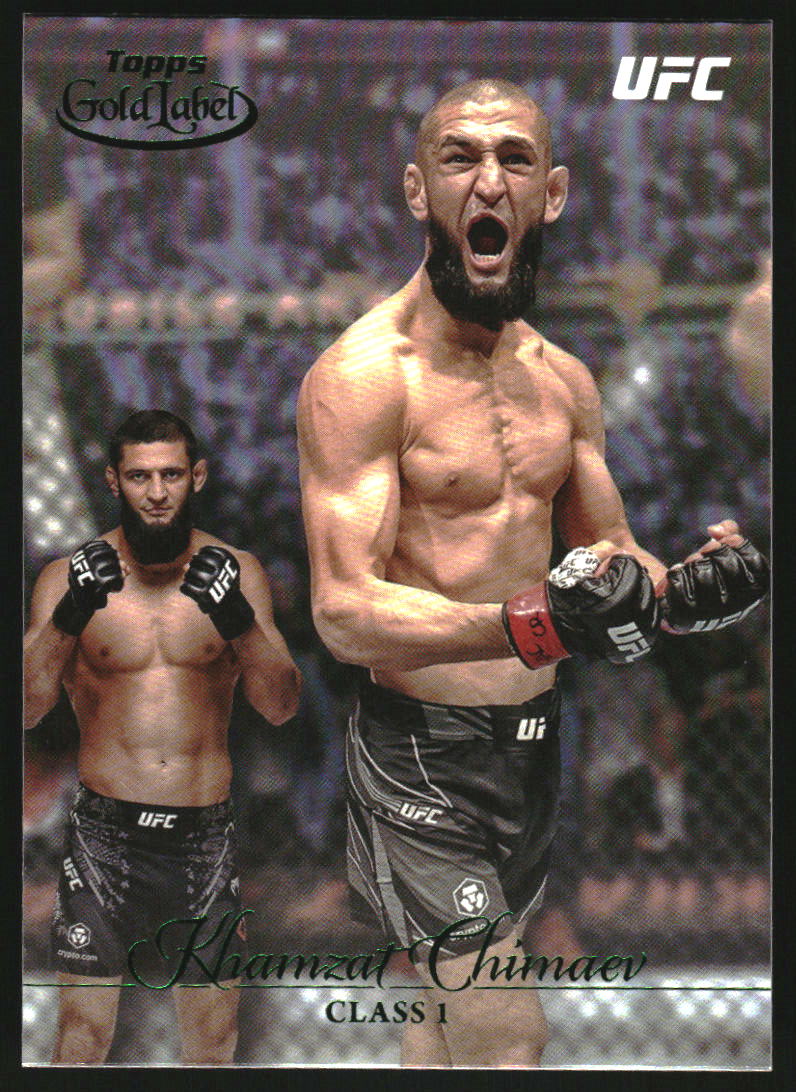 2024 Topps Gold Label UFC Class 1 Green #23 Khamzat Chimaev on 