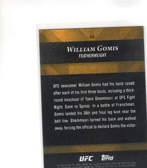 B6524- 2024 Topps Gold Label UFC Assorted Cards -You Pick- 15+ FREE US SHIP - Picture 13 of 41