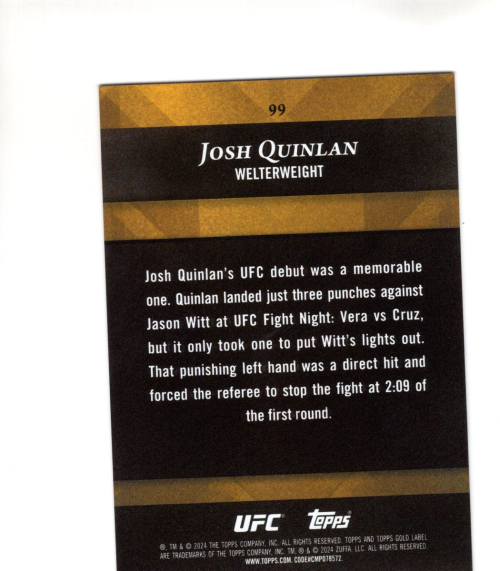 B6524- 2024 Topps Gold Label UFC Assorted Cards -You Pick- 15+ FREE US SHIP - Picture 23 of 41