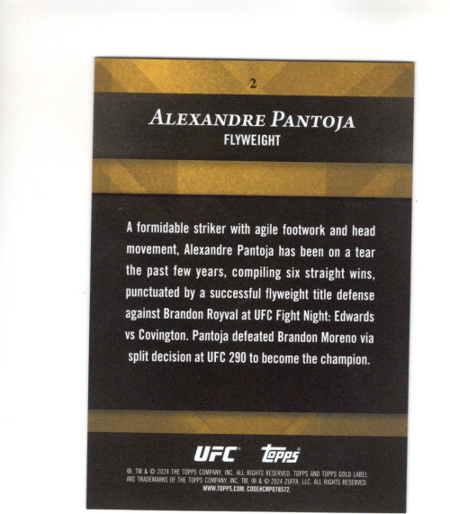 B6524- 2024 Topps Gold Label UFC Assorted Cards -You Pick- 15+ FREE US SHIP - Picture 27 of 41