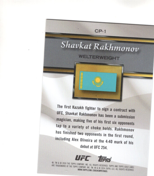 B6524- 2024 Topps Gold Label UFC Assorted Cards -You Pick- 15+ FREE US SHIP - Picture 33 of 41