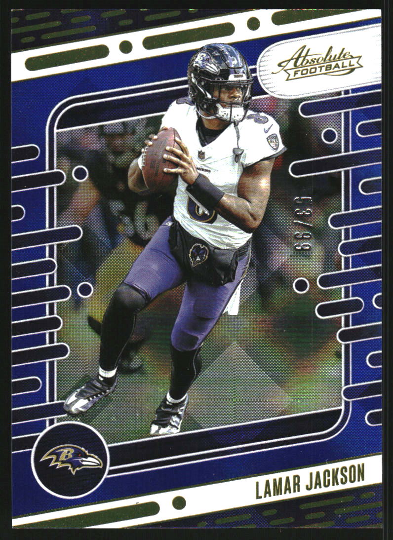 2024 Panini Absolute Football Blue Diamonds Lamar Jackson #9
