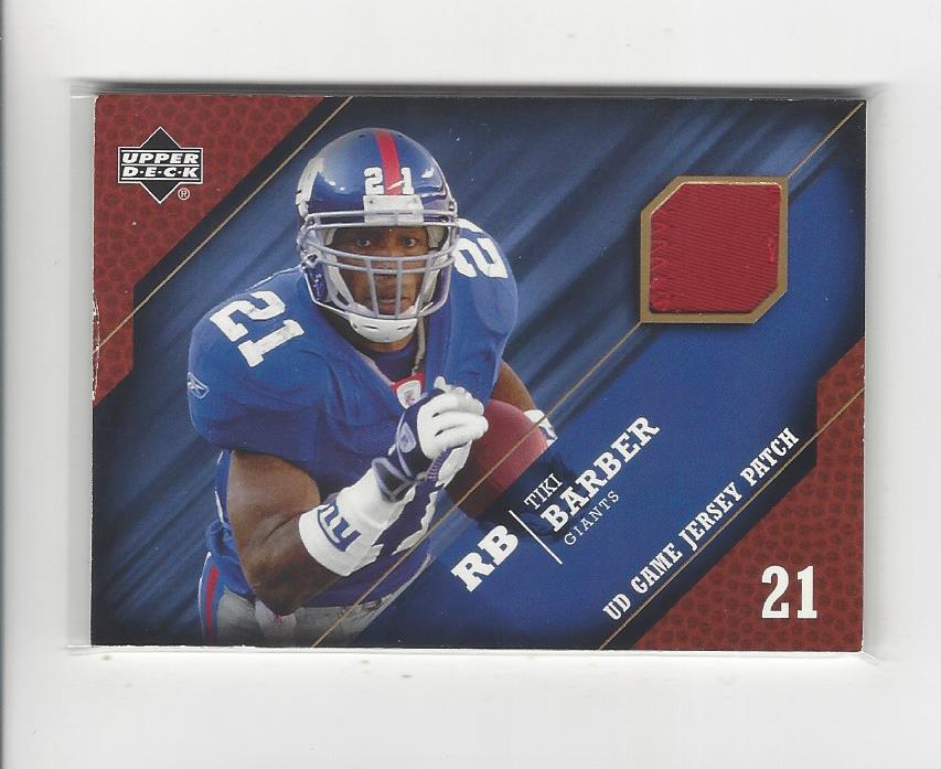 2005 Upper Deck Game Jersey Patches #PTI Tiki Barber